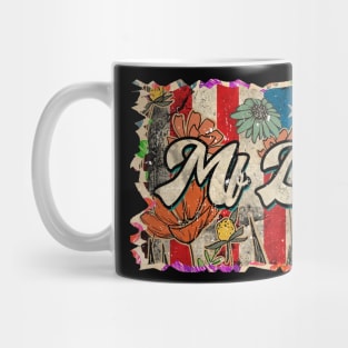 Lovely Retro Mf Doom Pattern 80s 90s Birthday Flowers Style Mug